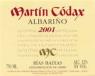 Bodegas Vilari�o-Cambados - Albari�o Rias Baixas Martin C�dax 2023