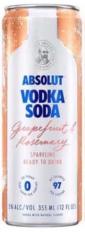 Absolut - Vodka Soda Grapefruit & Rosemary (4 pack 12oz cans) (4 pack 12oz cans)